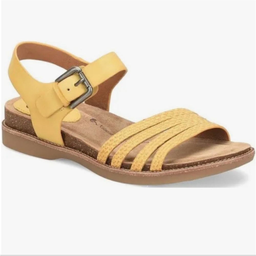 Sofft Yellow Leather Strappy Sandals - Picture 3 of 12